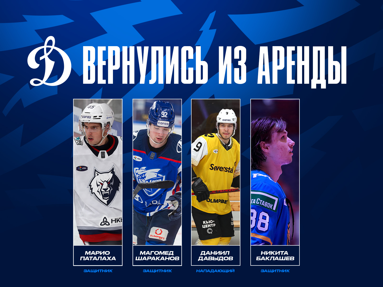 Четыре игрока бело-голубых вернулись из аренды